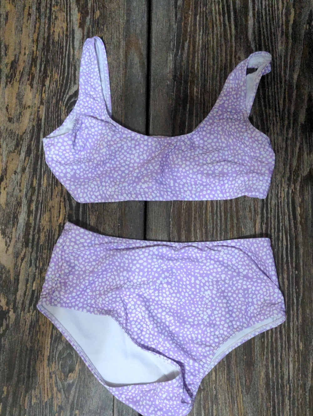 Lavender Speckled Two-Piece Bikini Set